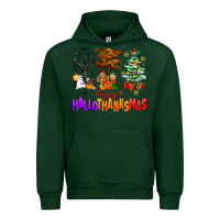 Foreset Green happy hallothanksmas trees Urban Hoodie - AdoDesignShop