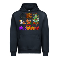 Navy happy hallothanksmas trees Urban Hoodie - AdoDesignShop