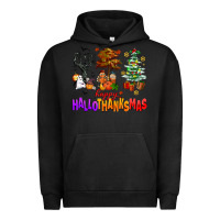 Pigment Black happy hallothanksmas trees Urban Hoodie - AdoDesignShop