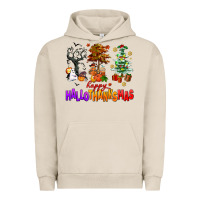 Pigment French Oak happy hallothanksmas trees Urban Hoodie - AdoDesignShop