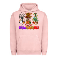 Pigment Salmon happy hallothanksmas trees Urban Hoodie - AdoDesignShop
