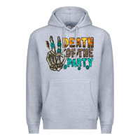 Heather Grey death of party Premium Hoodie - RacoonDesign