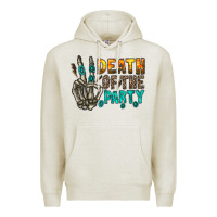 Oatmeal Heather death of party Premium Hoodie - RacoonDesign