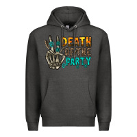 Charcoal Heather death of party Premium Hoodie - RacoonDesign