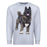 Heather Grey American akita Premium Sweatshirt - RanaPortraitStore