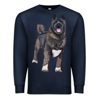 Navy American akita Premium Sweatshirt - RanaPortraitStore