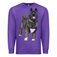 Purple American akita Premium Sweatshirt - RanaPortraitStore