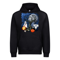 Black halloween tree and ghosts Urban Hoodie - AdoDesignShop