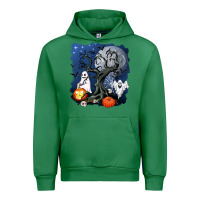 Emerald halloween tree and ghosts Urban Hoodie - AdoDesignShop