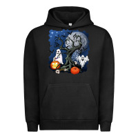 Pigment Black halloween tree and ghosts Urban Hoodie - AdoDesignShop