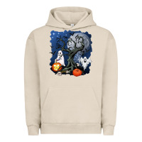 Pigment French Oak halloween tree and ghosts Urban Hoodie - AdoDesignShop