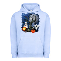 Pigment Grape Ice halloween tree and ghosts Urban Hoodie - AdoDesignShop