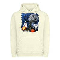 Pigment Pistachio halloween tree and ghosts Urban Hoodie - AdoDesignShop