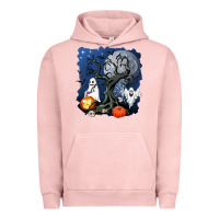 Pigment Salmon halloween tree and ghosts Urban Hoodie - AdoDesignShop