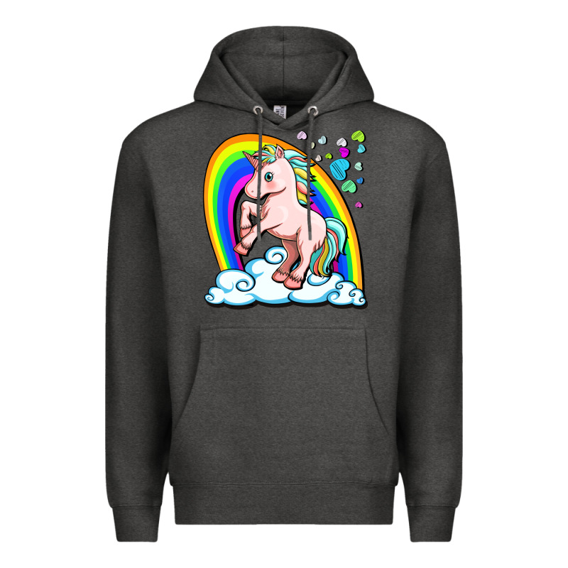 Cute Unicorn With Rainbow Premium Hoodie by FaDigitalArtStudio | Teevron