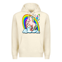 Sandshell cute unicorn with rainbow Premium Hoodie - FaDigitalArtStudio