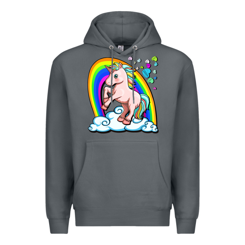 Cute Unicorn With Rainbow Premium Hoodie by FaDigitalArtStudio | Teevron