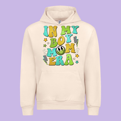 In My Boy Mom Era Urban Hoodie Designed By Jahusdesignshop