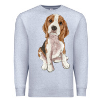 Heather Grey beagle Premium Sweatshirt - RanaPortraitStore