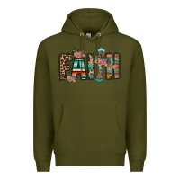 Army Green faith Premium Hoodie - RacoonDesign