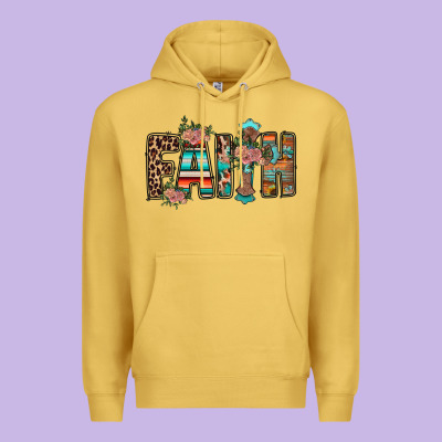 Faith Premium Hoodie Designed By Racoondesign