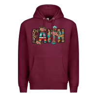 Burgundy faith Premium Hoodie - RacoonDesign