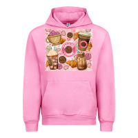 Fuchsia Pink cafecito y chisme. Urban Hoodie - JahusDesignShop