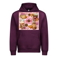 Mauve Wine cafecito y chisme. Urban Hoodie - JahusDesignShop
