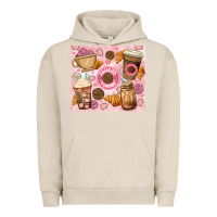 Pigment French Oak cafecito y chisme. Urban Hoodie - JahusDesignShop