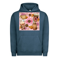 Pigment Midnight Navy cafecito y chisme. Urban Hoodie - JahusDesignShop