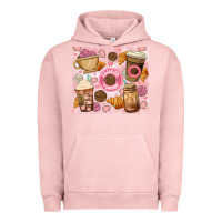 Pigment Salmon cafecito y chisme. Urban Hoodie - JahusDesignShop