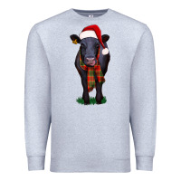 Heather Grey black angus Premium Sweatshirt - RanaPortraitStore