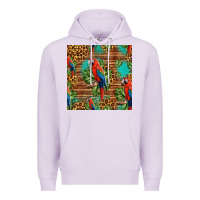 Lilac macaw parrot seamless pattern Premium Hoodie - HRA Design Shop