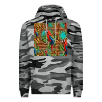 Slate Camo macaw parrot seamless pattern Premium Hoodie - HRA Design Shop