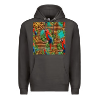 Smoke macaw parrot seamless pattern Premium Hoodie - HRA Design Shop