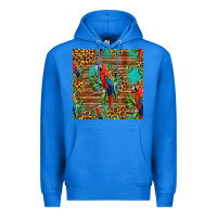 True Royal macaw parrot seamless pattern Premium Hoodie - HRA Design Shop