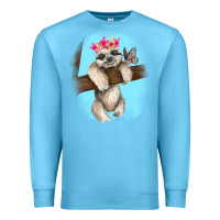 Ocean Blue baby sloth Premium Sweatshirt - RanaPortraitStore