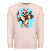 Pale Pink baby sloth Premium Sweatshirt - RanaPortraitStore