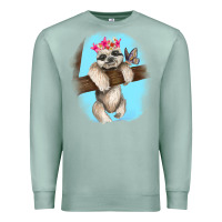 Seafoam baby sloth Premium Sweatshirt - RanaPortraitStore