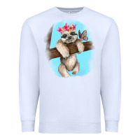 White baby sloth Premium Sweatshirt - RanaPortraitStore
