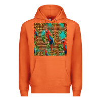 Carrot macaw parrot seamless pattern Premium Hoodie - HRA Design Shop