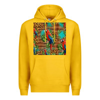 Lemon macaw parrot seamless pattern Premium Hoodie - HRA Design Shop