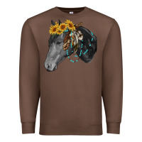 Chestnut black and white western horse Premium Sweatshirt - RanaPortraitStore
