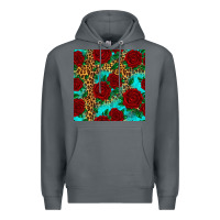 Rock leopard roses seamless pattern Premium Hoodie - HRA Design Shop