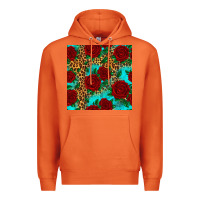 Carrot leopard roses seamless pattern Premium Hoodie - HRA Design Shop