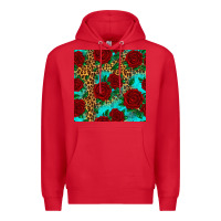 Leopard Roses Seamless Pattern Premium Hoodie | Teevron