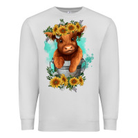Dove Grey baby cow in a bucket Premium Sweatshirt - RanaPortraitStore