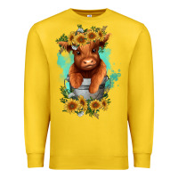 Lemon baby cow in a bucket Premium Sweatshirt - RanaPortraitStore