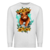 Oatmeal Heather baby cow in a bucket Premium Sweatshirt - RanaPortraitStore