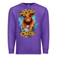 Purple baby cow in a bucket Premium Sweatshirt - RanaPortraitStore
